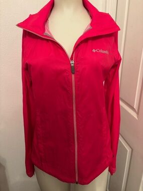 Columbia Bright Pink hooded  Lightweight Jacket XS